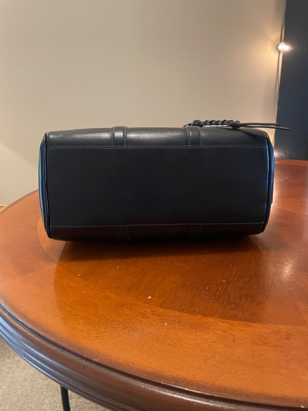 COACH Black Shiny Smooth Calf Leather Satchel With Charms - NWT - Picture 13 of 16